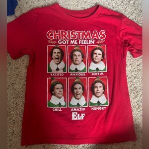 ELF Red Christmas Long Sleeve Tee